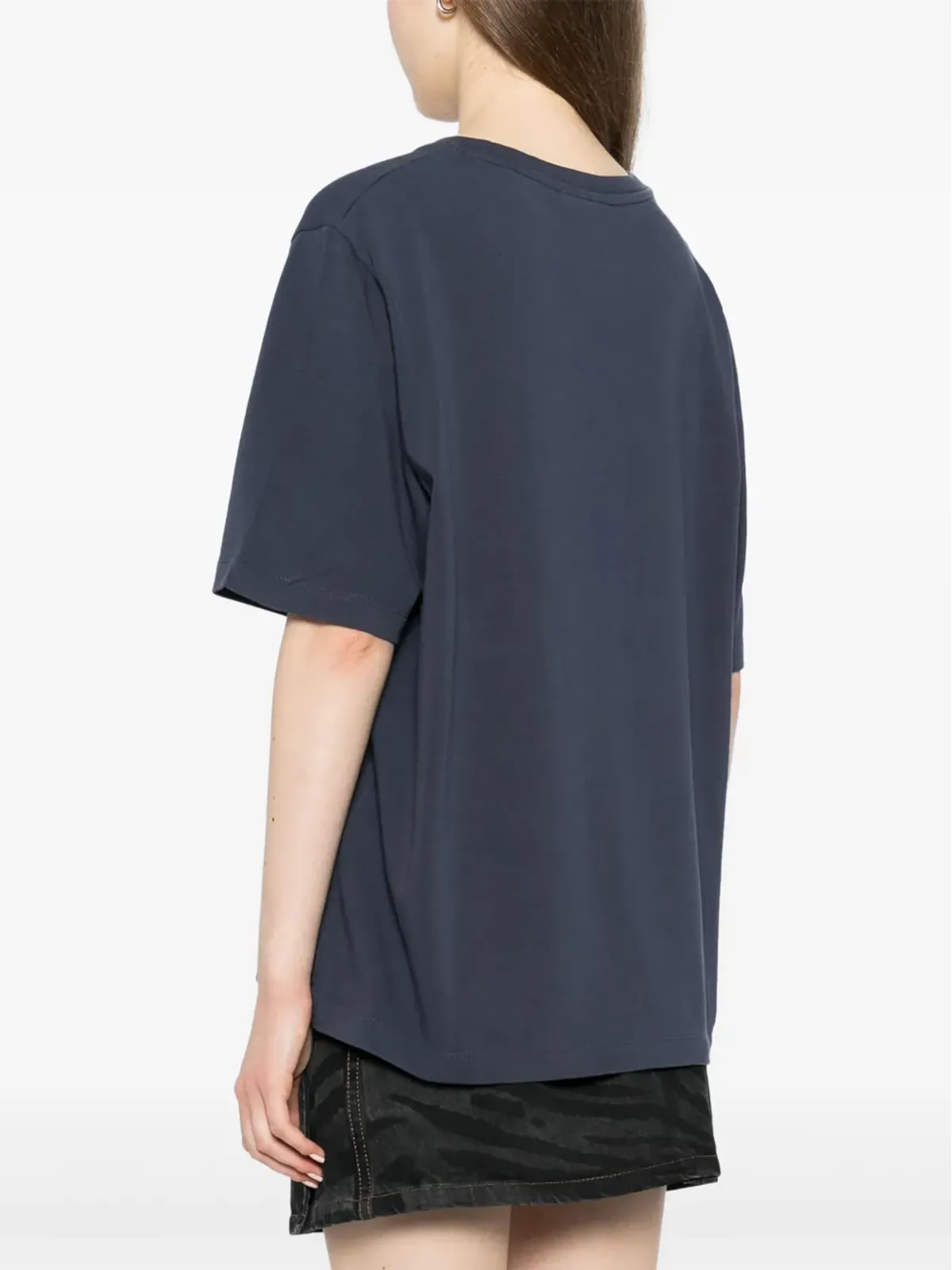 Maison Kitsuné 手書きロゴTシャツ ブルー - 画像4