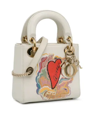 ビンテージ Christian Dior ミニ レディ ディオール サッチェル Dioramour ホワイト - サムネイル3