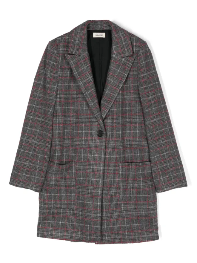 Zadig & Voltaire Kids Zadig & Voltaire Kids チェック柄コートの商品画像