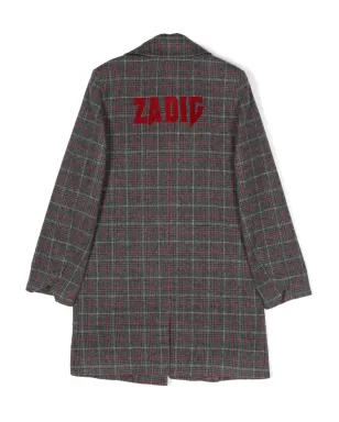 Zadig & Voltaire Kids チェック柄コート - サムネイル2