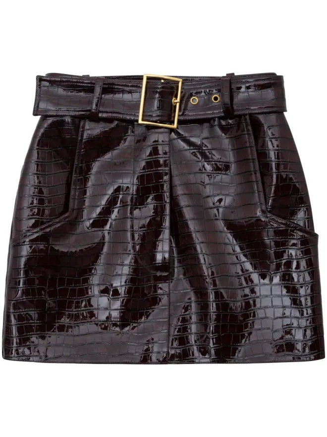 Rowen Rose Rowen Rose ベルト付きミニスカート（レッド）の商品画像