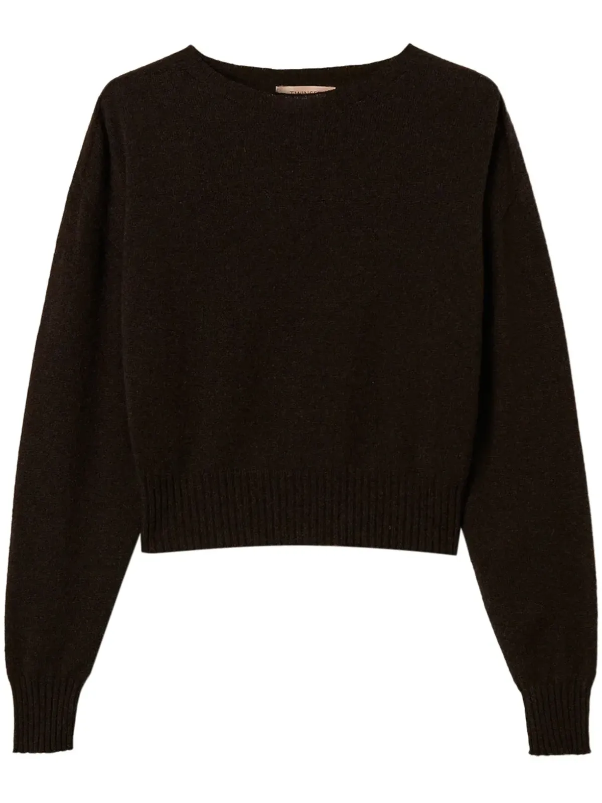 TWINSET クルーネック カシミヤセーター - ブラウン - 画像1