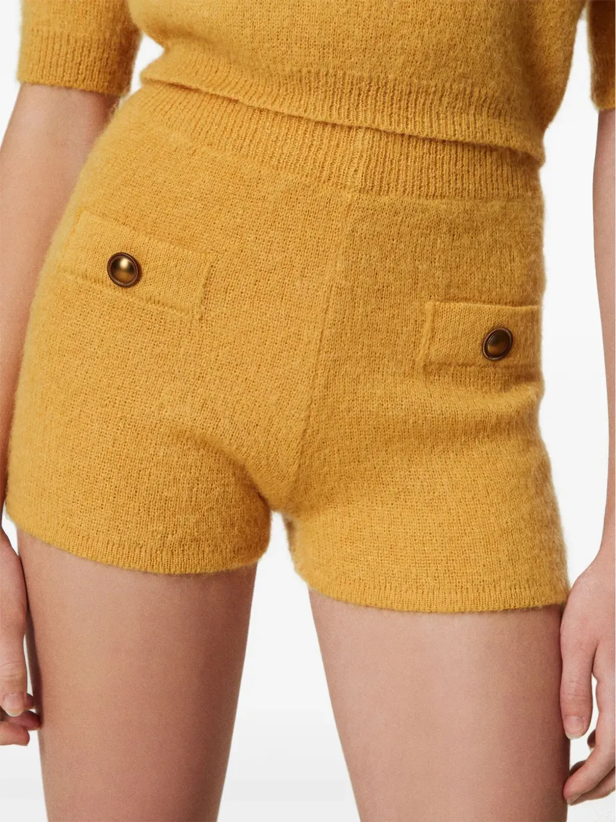 TWINSET エミリー ニット ミニショーツ - イエロー - 画像5