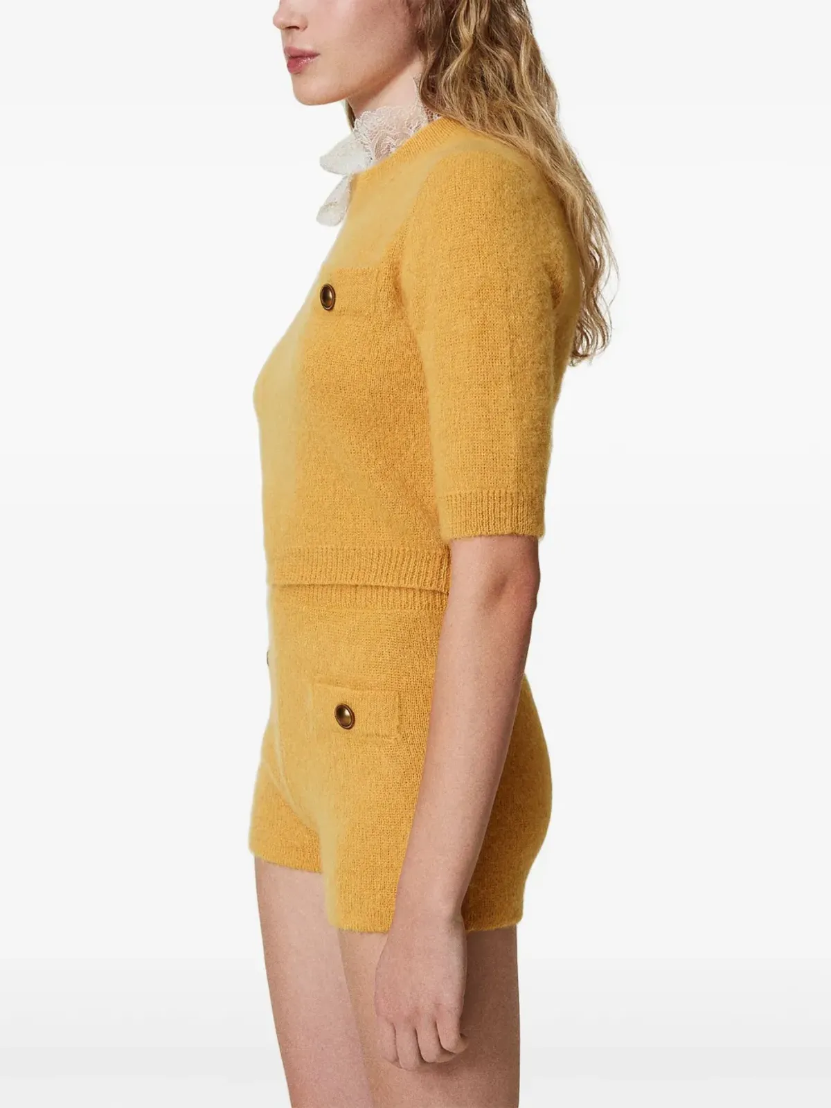 TWINSET エミリー ニット ミニショーツ - イエロー - 画像3