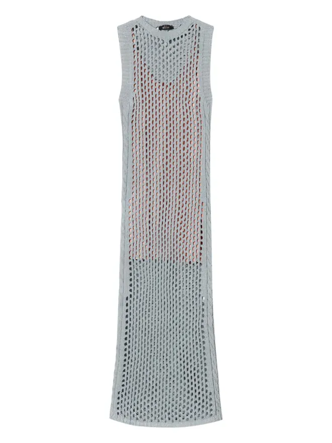 TWINSET TWINSET ロング Lurexメッシュ ミディドレス グレーの商品画像
