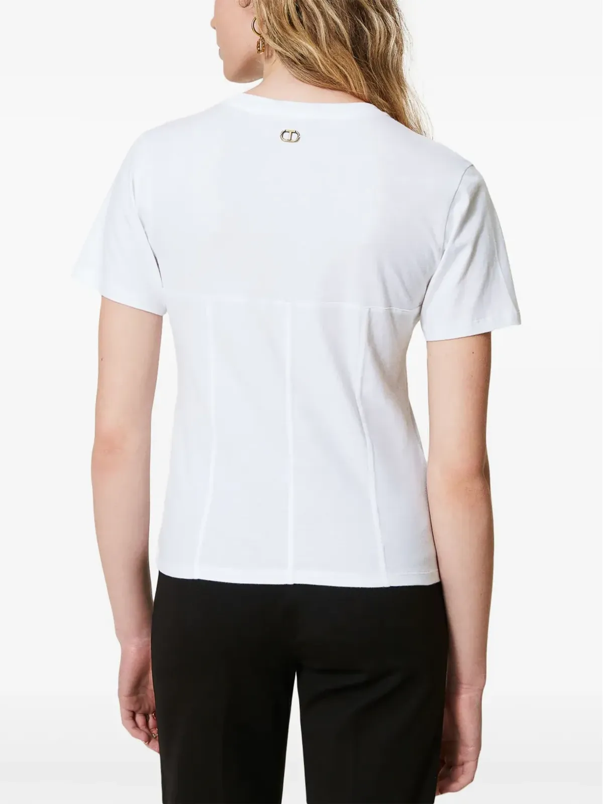 TWINSET ビスティエ風Tシャツ - ホワイト - 画像4