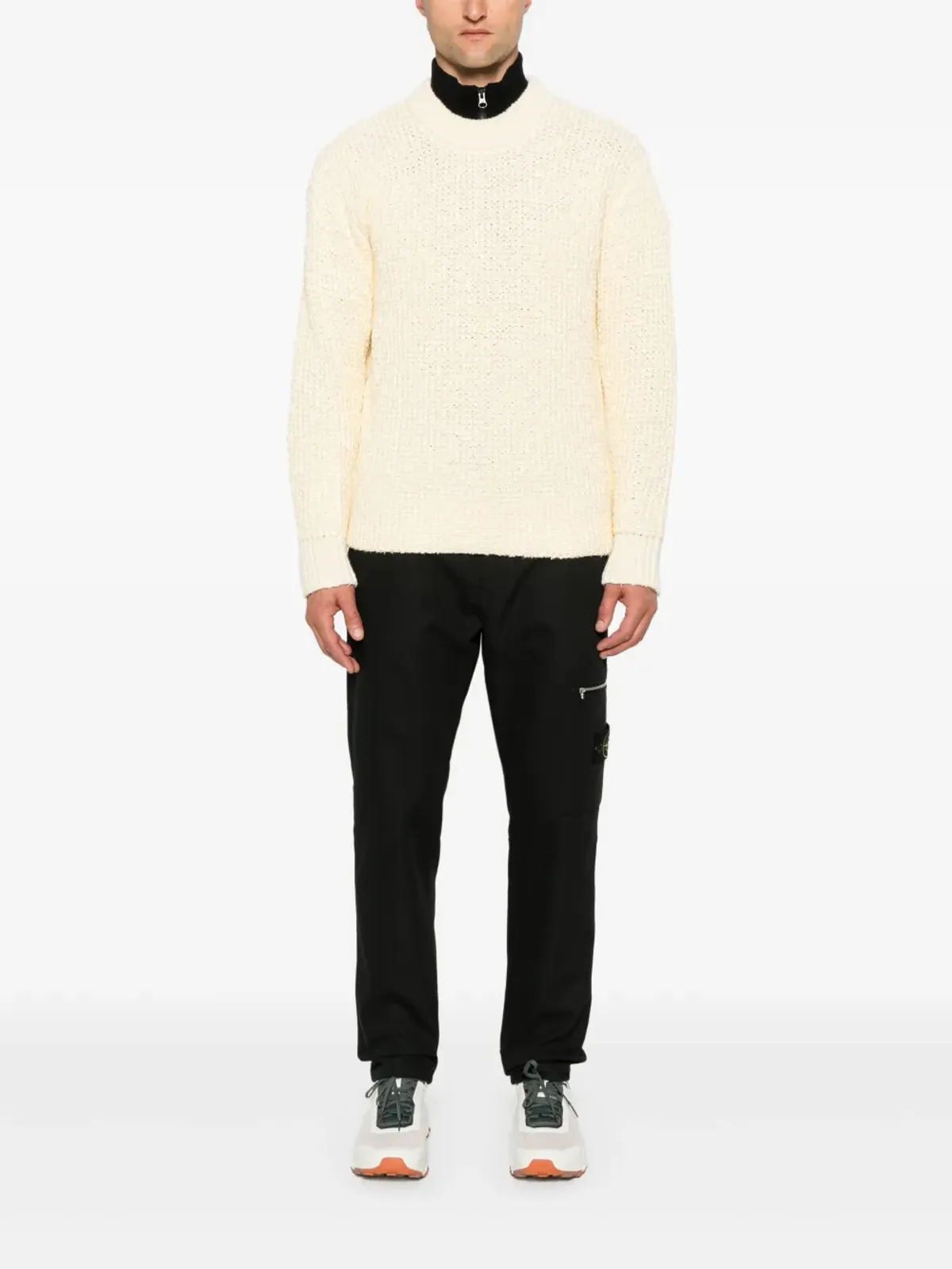 Stone Island ロゴパッチセーター - ベージュ系 - 画像2