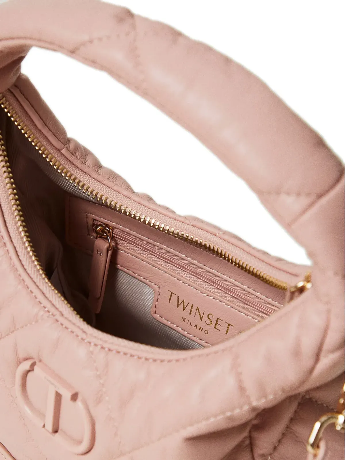TWINSET 小さめパッド入りキルテッド トートバッグ - ピンク - 画像5