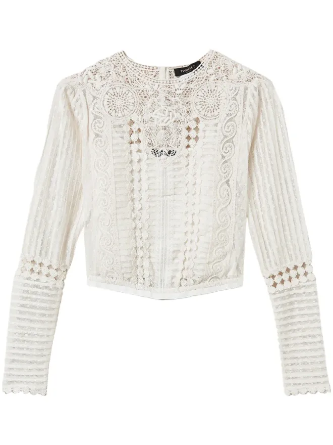 TWINSET TWINSET 刺繍ブラウス（ニュートラルカラー）の商品画像