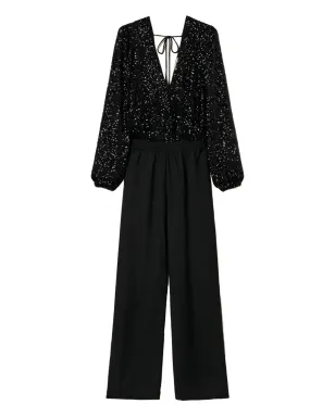 TWINSET スパンコール装飾ジャンプスーツ - ブラック - サムネイル1