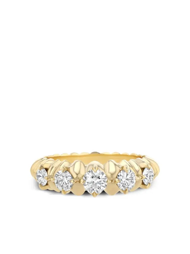 Lizzie Mandler Fine Jewelry Lizzie Mandler Fine Jewelry 18Kイエローゴールド クレセント ダイヤモンド リングの商品画像
