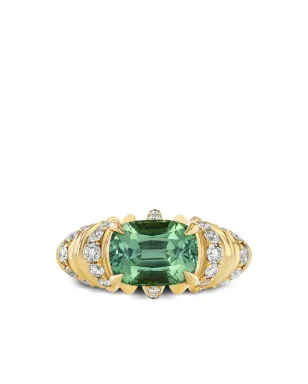 Lizzie Mandler Fine Jewelry 18Kイエローゴールド クレセントエメラルド＆ダイヤモンド リング - サムネイル1