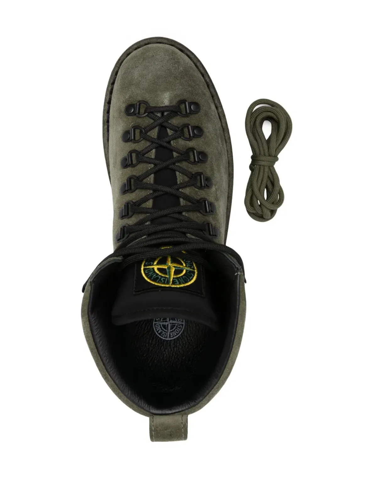 Stone Island コンパスパッチ ブーツ グリーン - 画像4