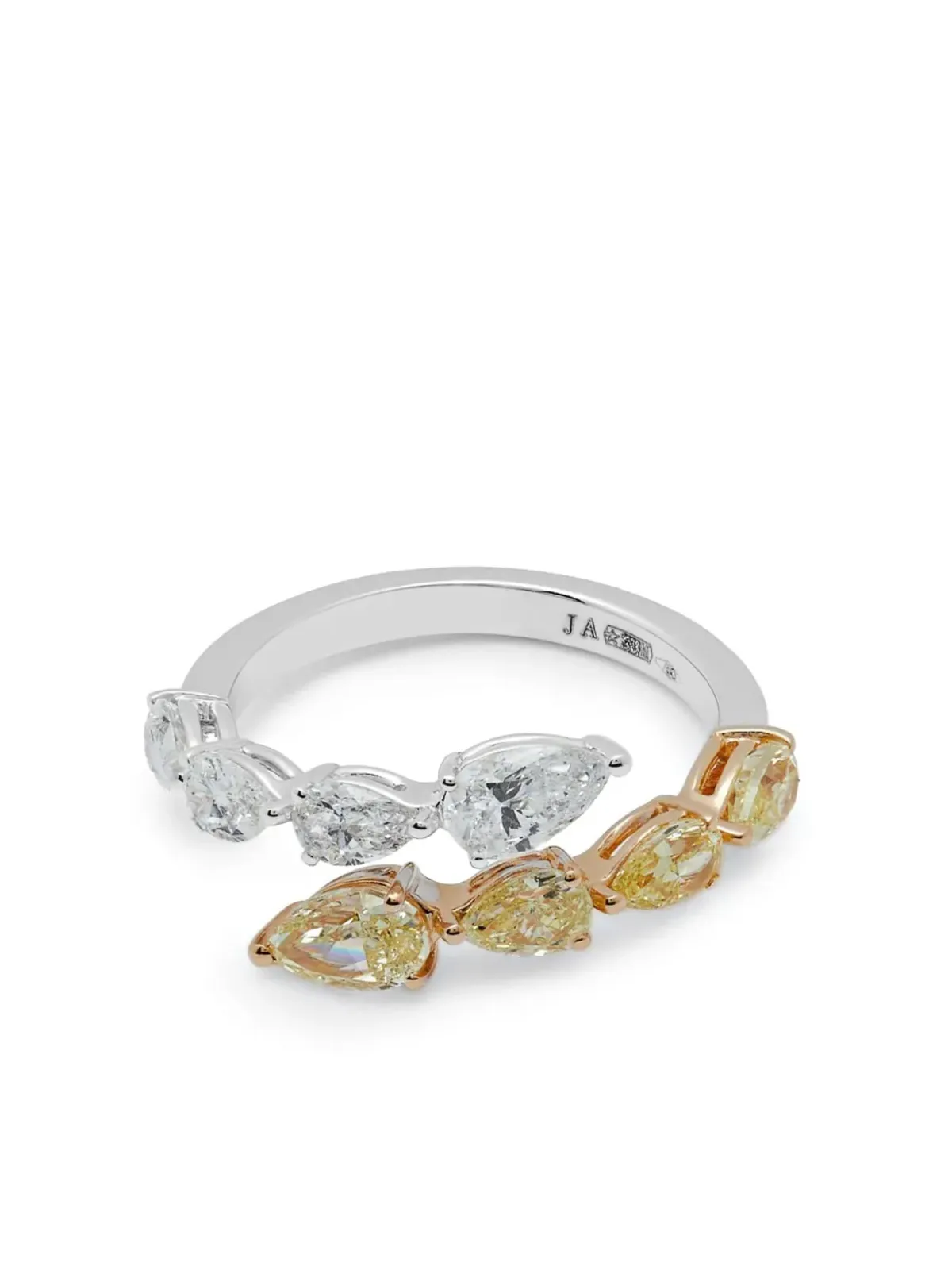 Jewels Aficionado 18ktホワイトゴールド バイパス ダイヤモンド リング - シルバー - 画像1