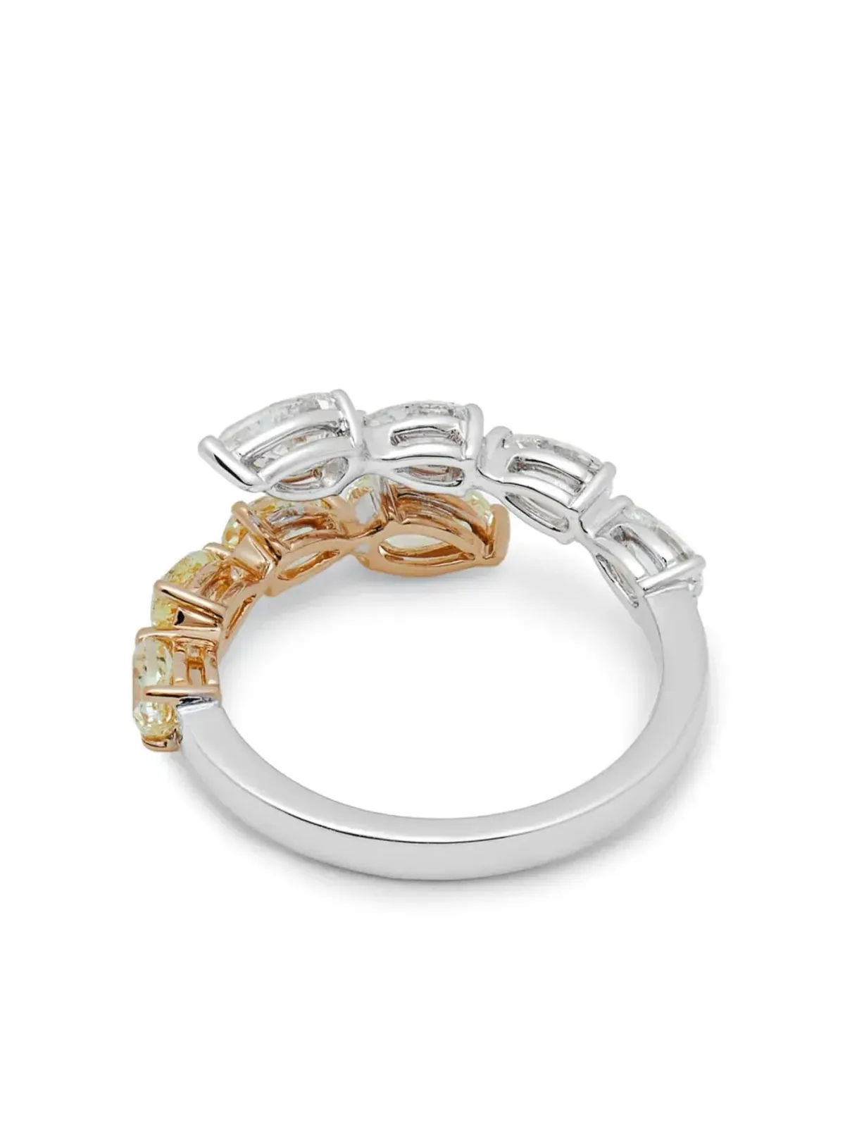 Jewels Aficionado 18ktホワイトゴールド バイパス ダイヤモンド リング - シルバー - 画像3