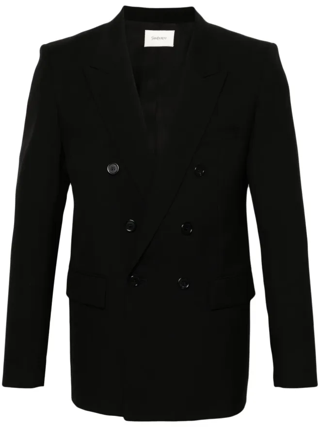 Saint Laurent Saint Laurent ウールギャバジン ブレザー - ブラックの商品画像