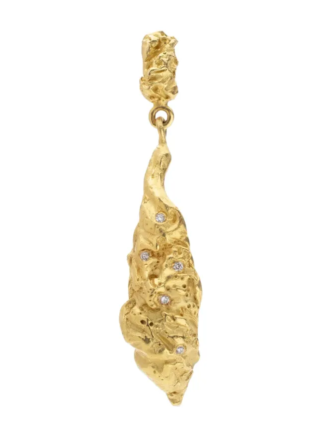 ELHANATI ELHANATI 18kt イエローゴールド ロックダイヤモンド イヤリングの商品画像