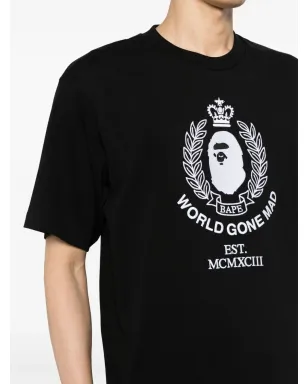 A BATHING APE® 刺繍ロゴ Tシャツ ブラック - サムネイル5