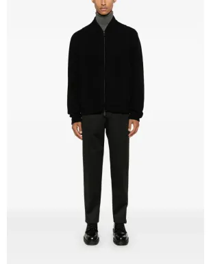 Emporio Armani プリーツディテールパンツ - ブラック - サムネイル2