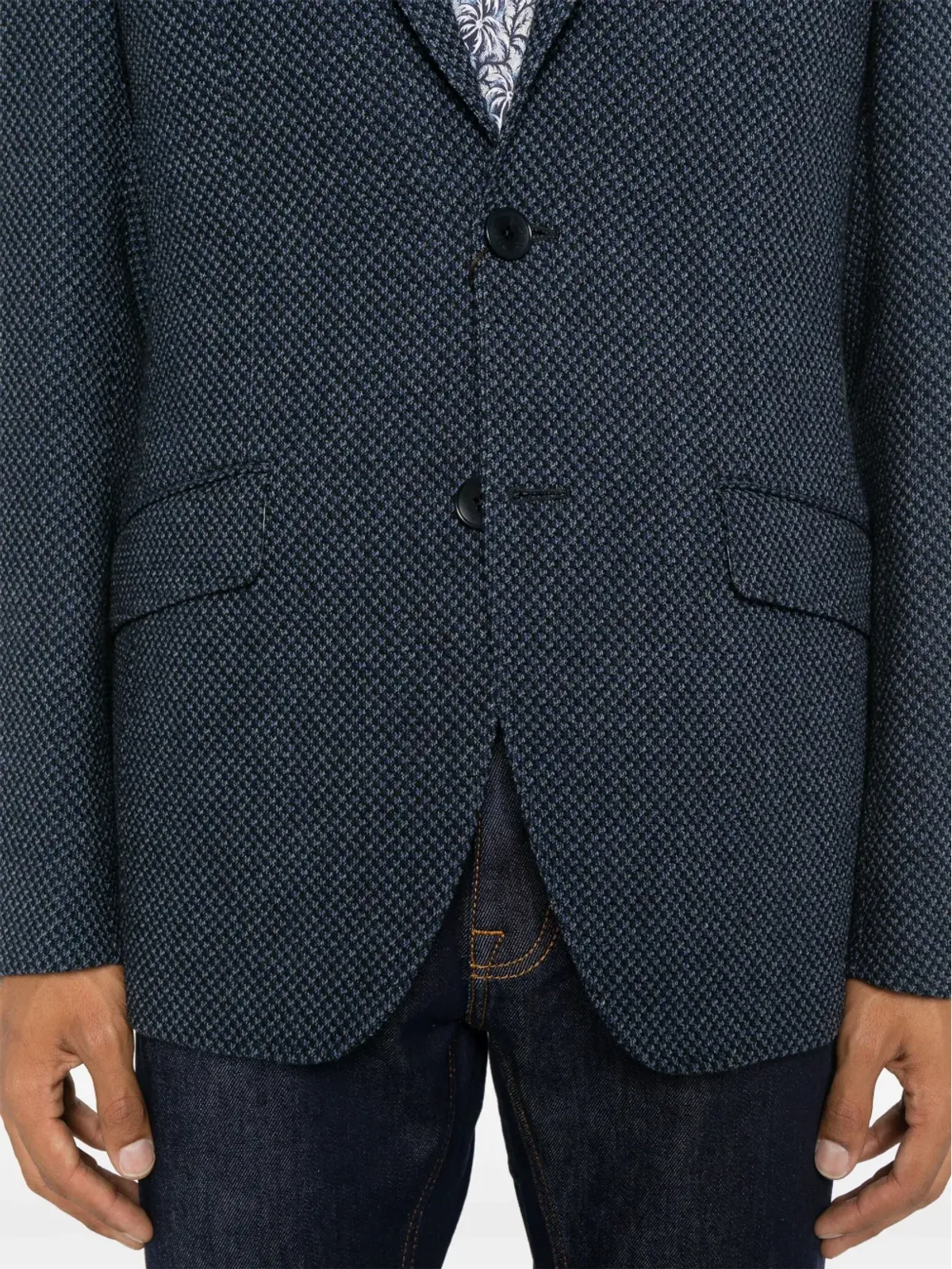 ETRO シングルブレスト ブレザー ブルー - 画像5