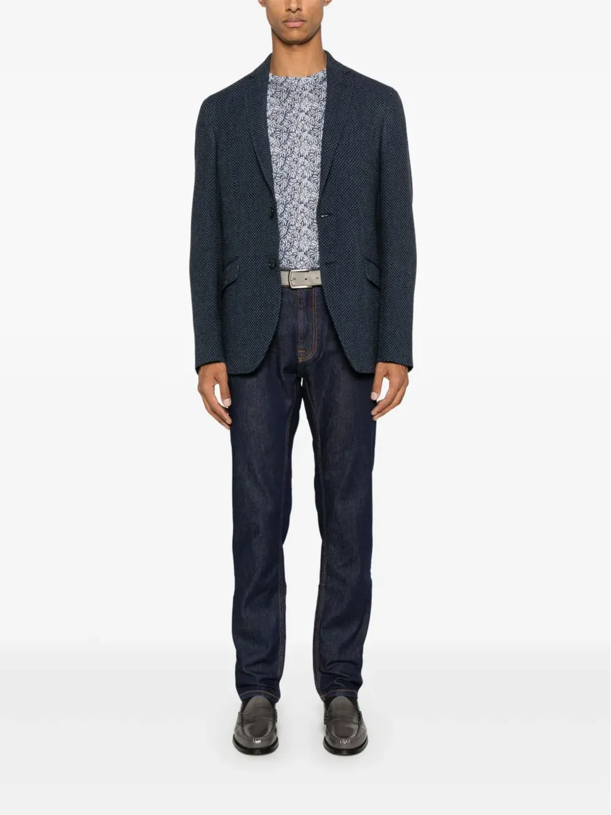 ETRO シングルブレスト ブレザー ブルー - 画像2