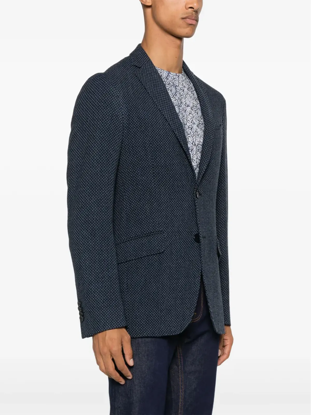 ETRO シングルブレスト ブレザー ブルー - 画像3