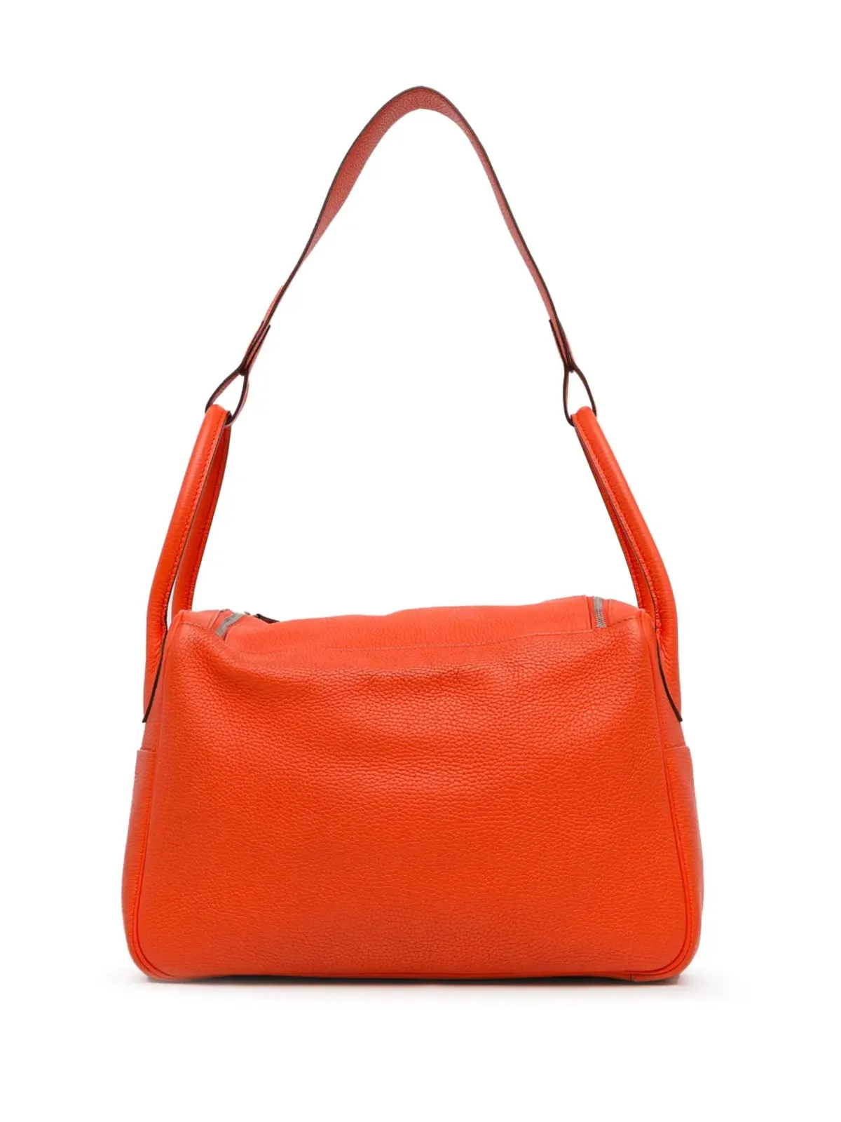Hermès ビンテージ Clemence Lindy 34 サッチェル オレンジ - 画像2