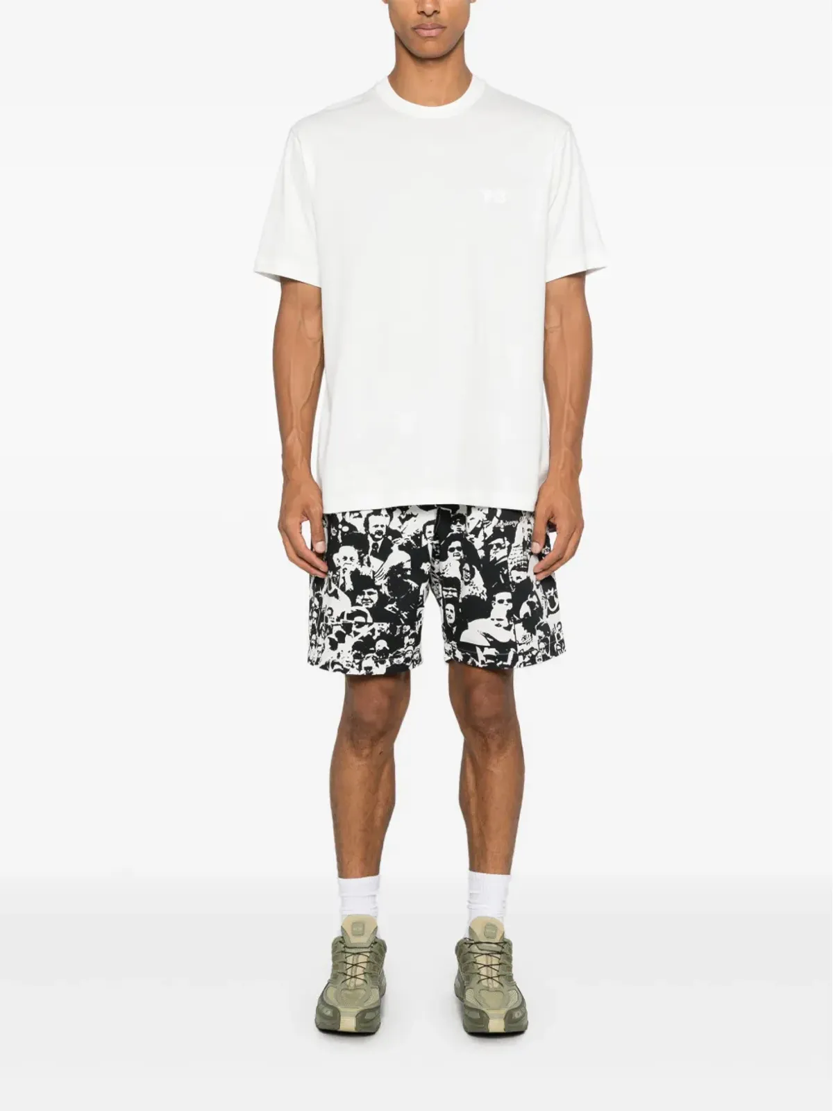 Y-3 ロゴプリント Tシャツ ホワイト - 画像2