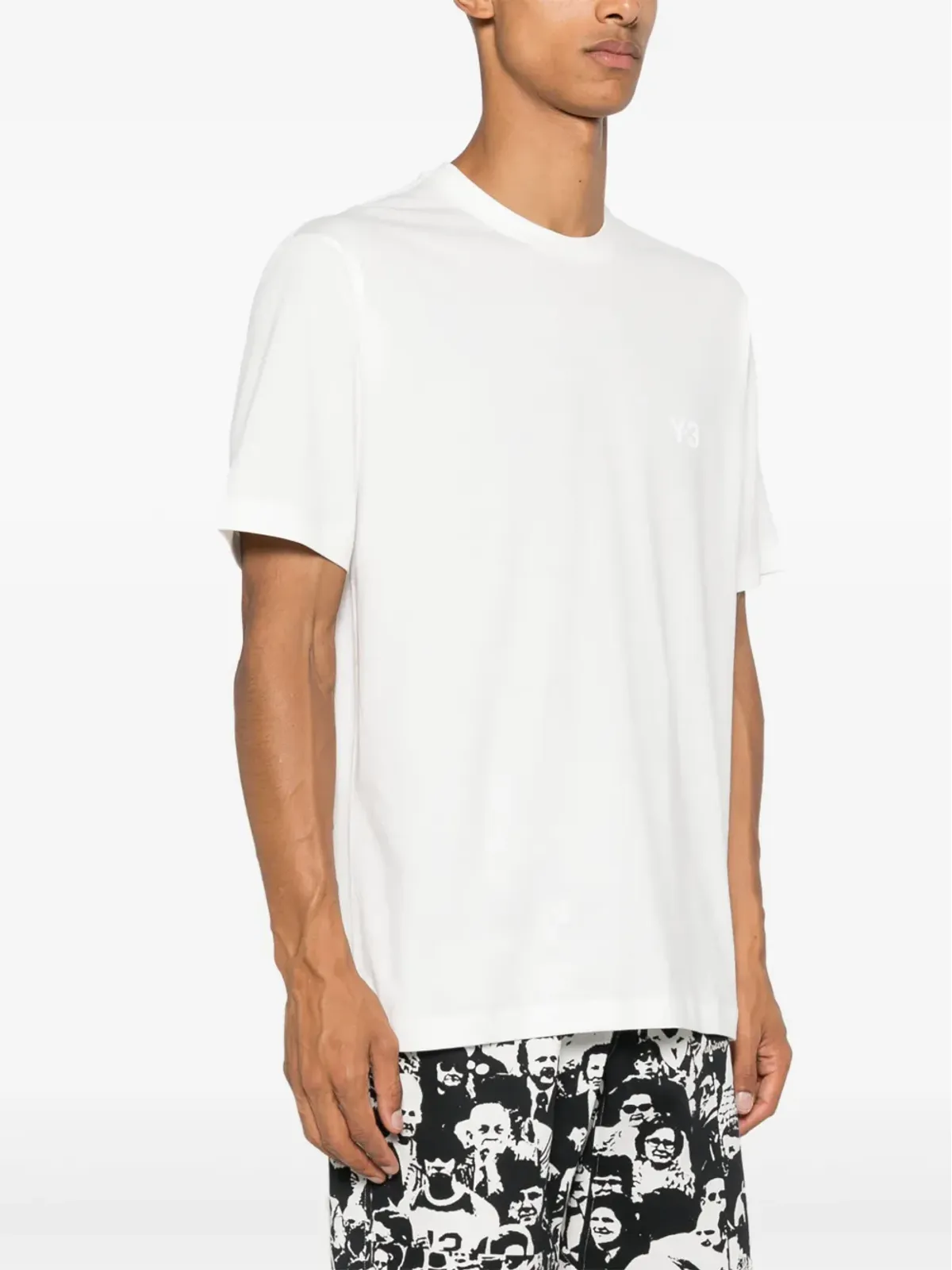 Y-3 ロゴプリント Tシャツ ホワイト - 画像3