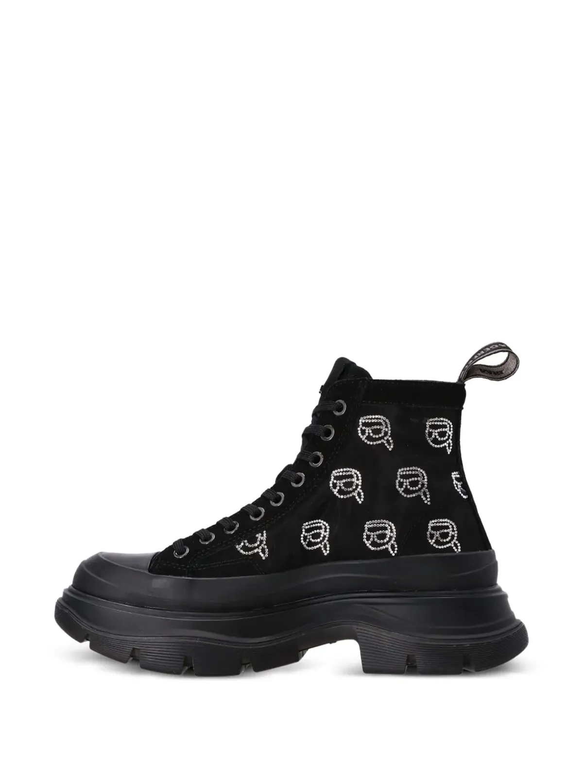 Karl Lagerfeld ルナ ラインストーン メッシュ ブーツ - ブラック - 画像5