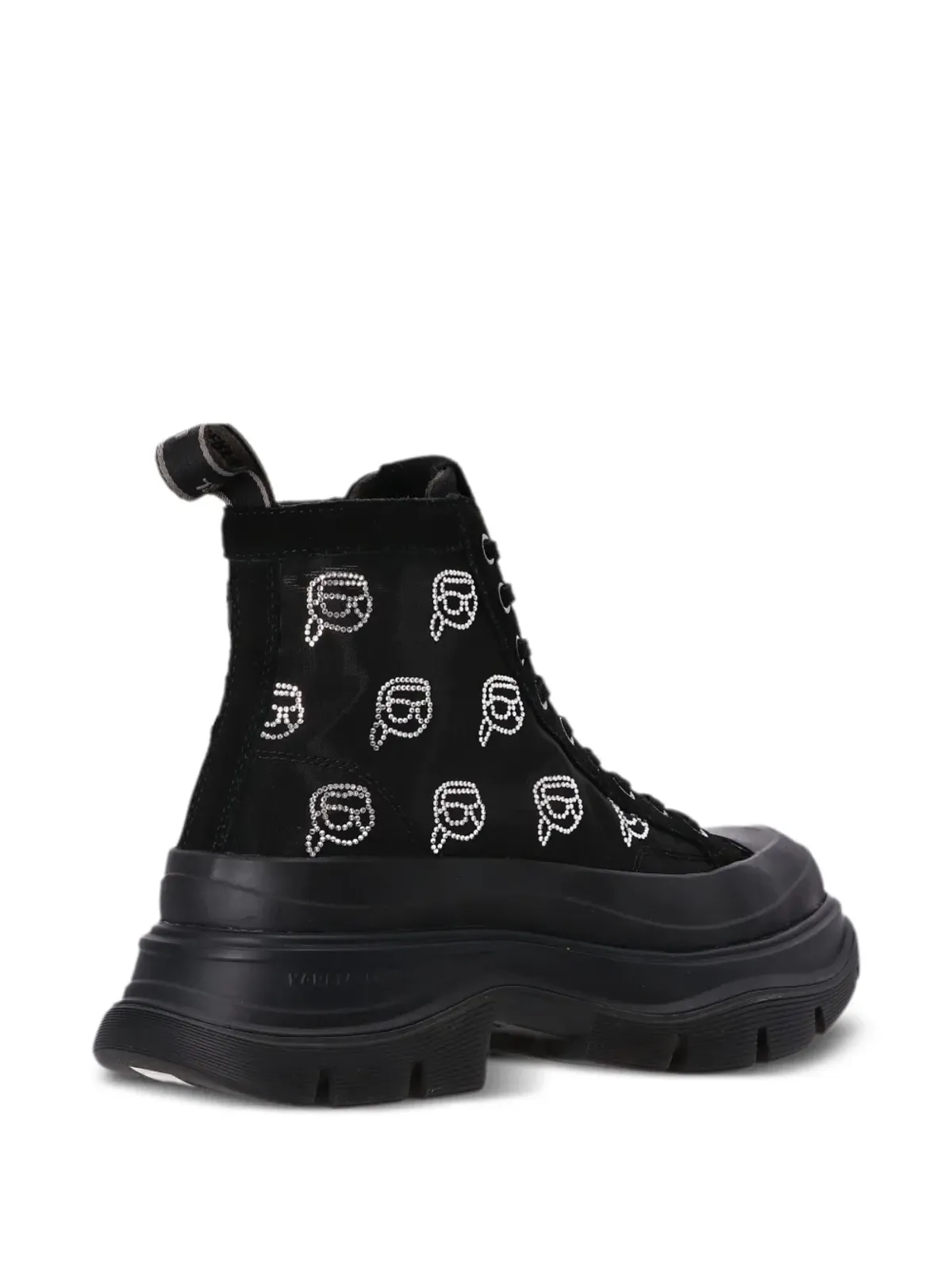 Karl Lagerfeld ルナ ラインストーン メッシュ ブーツ - ブラック - 画像3