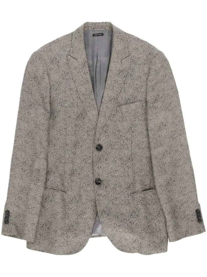 Giorgio Armani Pre-Owned Giorgio Armani ビンテージ 2000年代 テクスチャード ブレザー グレーの商品画像