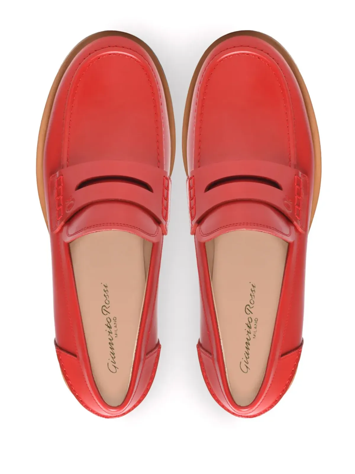 Gianvito Rossi マイケル ローファー - レッド - 画像3