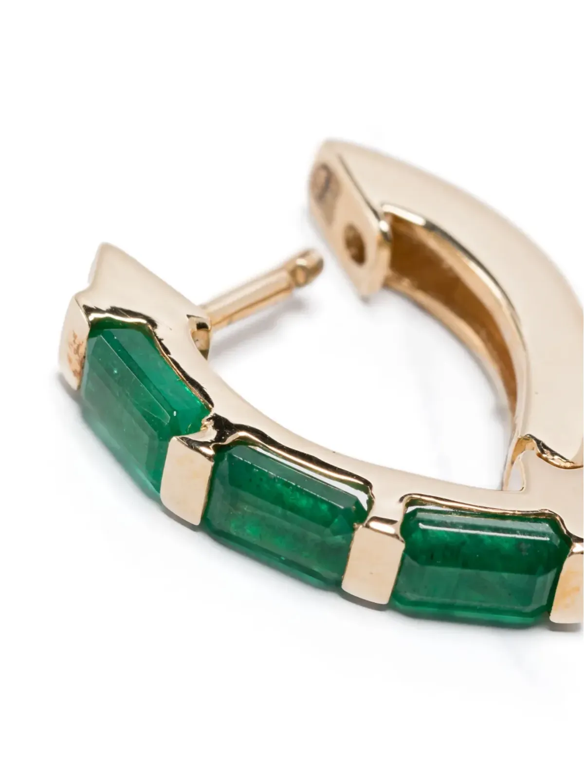 Kolours Creo エメラルド入り 14K イエローゴールド 片耳イヤリング - 画像3