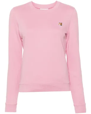Maison Kitsuné Fox Headパッチ付きスウェットシャツ - ピンク - サムネイル1