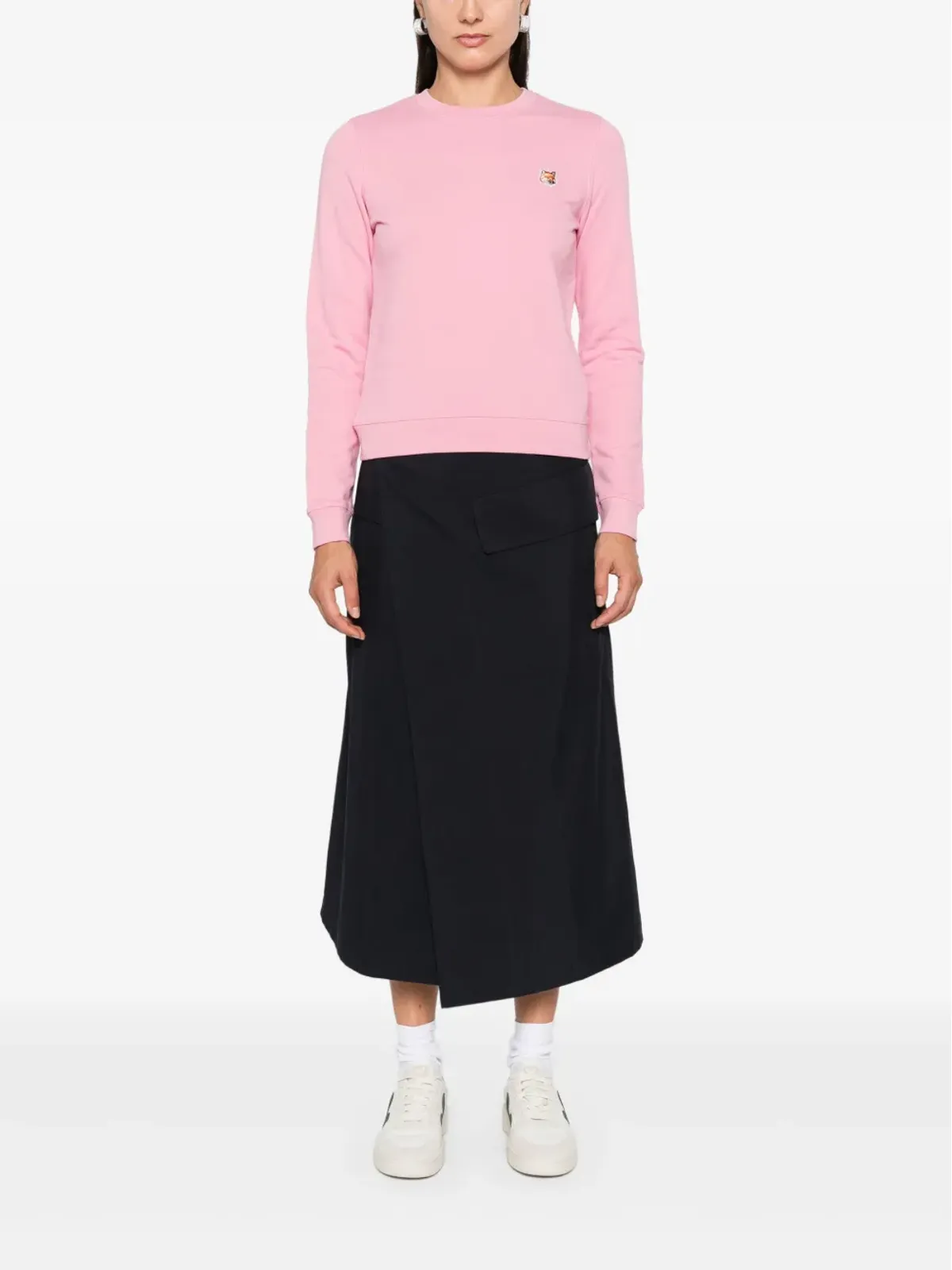 Maison Kitsuné Fox Headパッチ付きスウェットシャツ - ピンク - 画像2