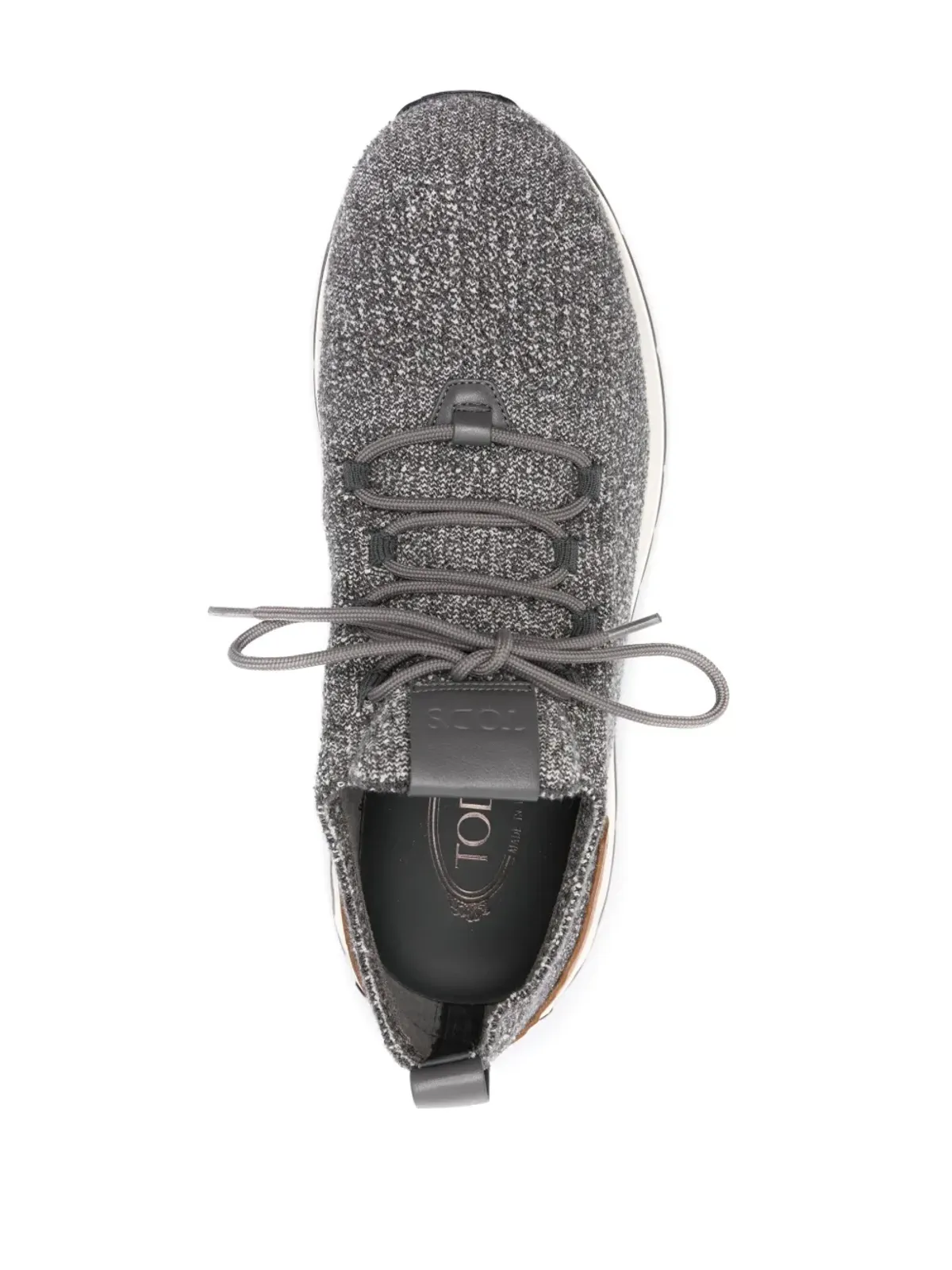 Tod's ニットアッパー スニーカー グレー - 画像4