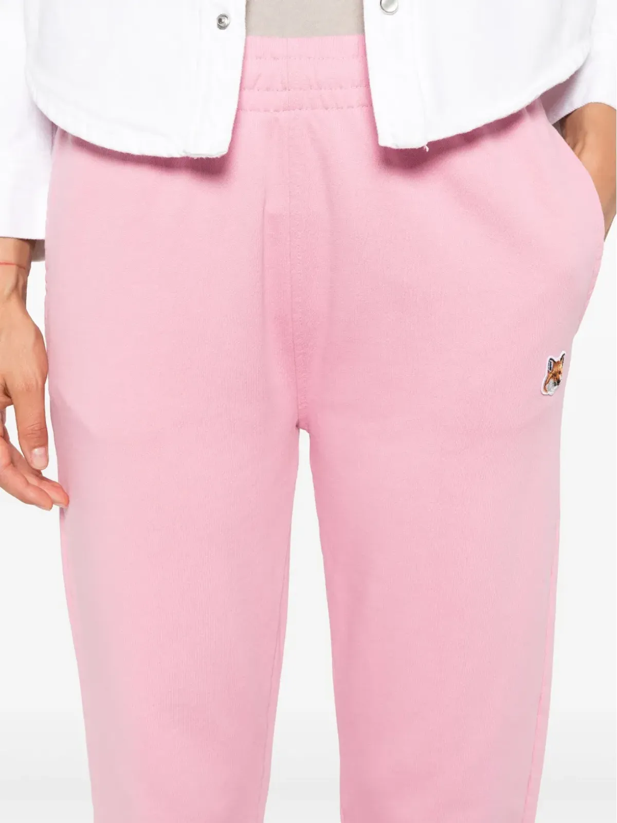 Maison Kitsuné フォックスヘッド・アップリケ トラックパンツ - ピンク - 画像5