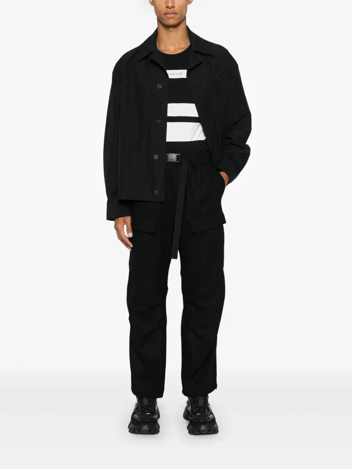 Y-3 フランネルカーゴパンツ ブラック - 画像2