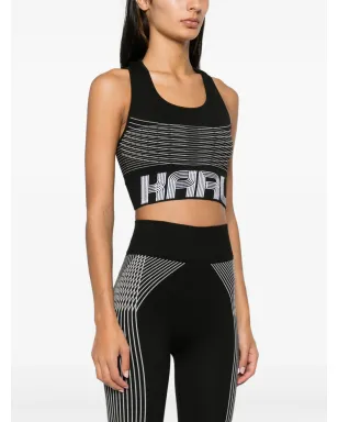 Karl Lagerfeld シームレススポーツブラ ブラック - サムネイル3