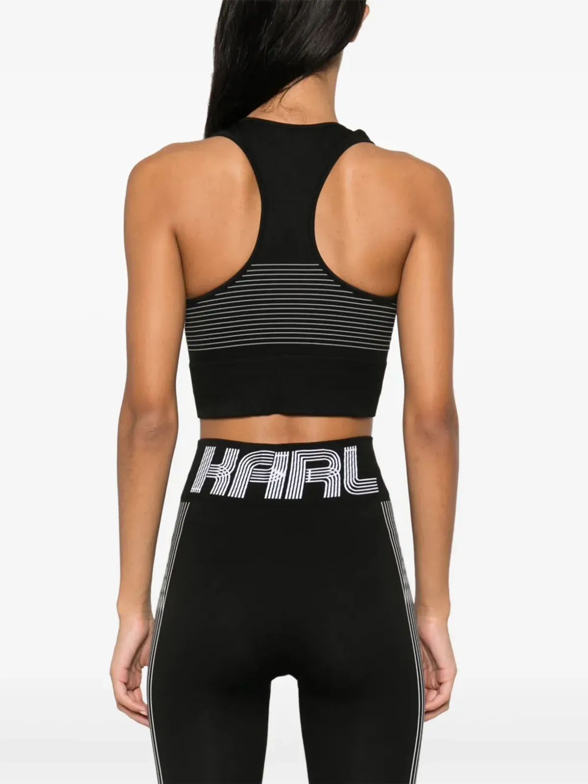 Karl Lagerfeld シームレススポーツブラ ブラック - 画像4