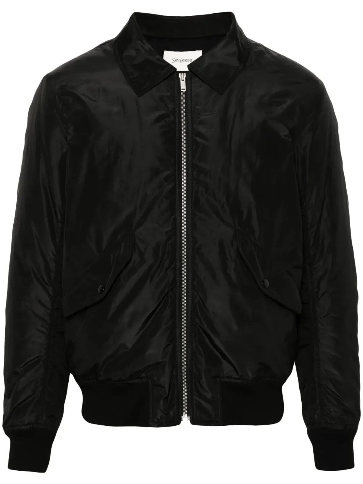 Saint Laurent シルクボンバージャケット - ブラック - 画像1