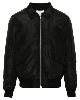Saint Laurent シルクボンバージャケット - ブラック - サムネイル1