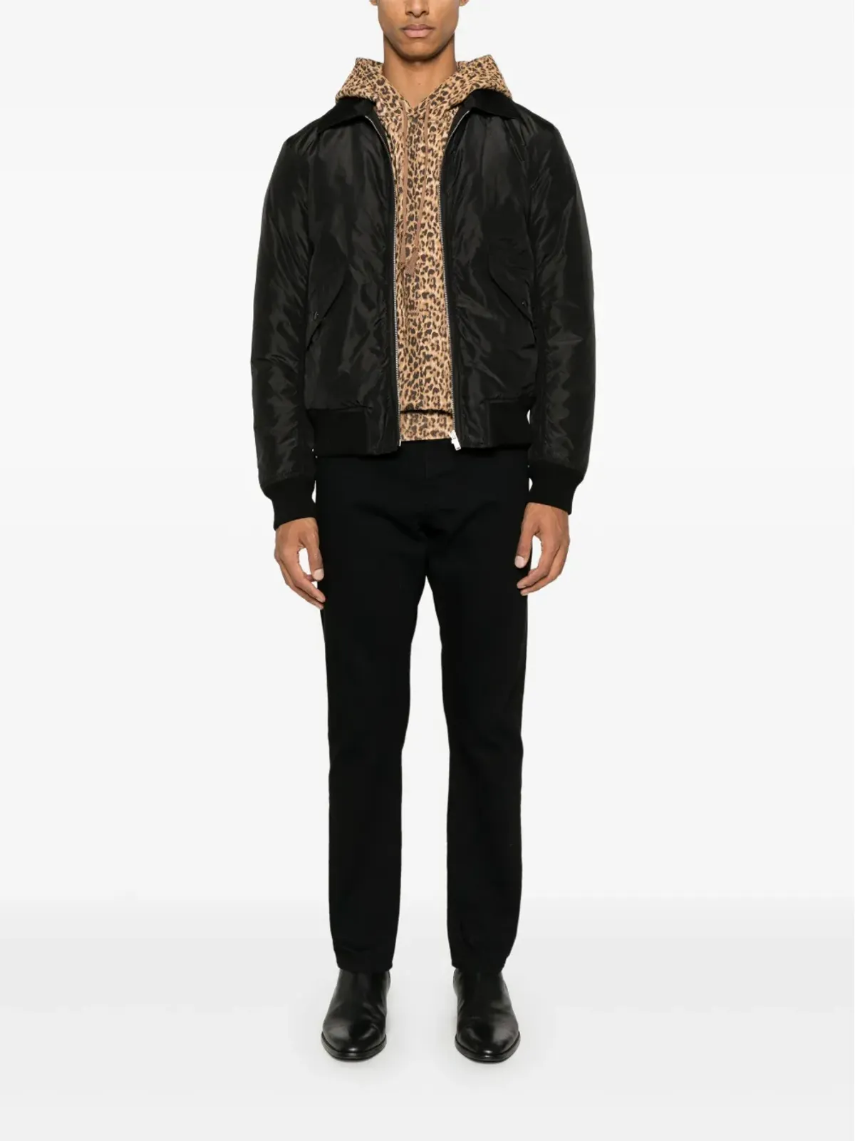 Saint Laurent シルクボンバージャケット - ブラック - 画像2