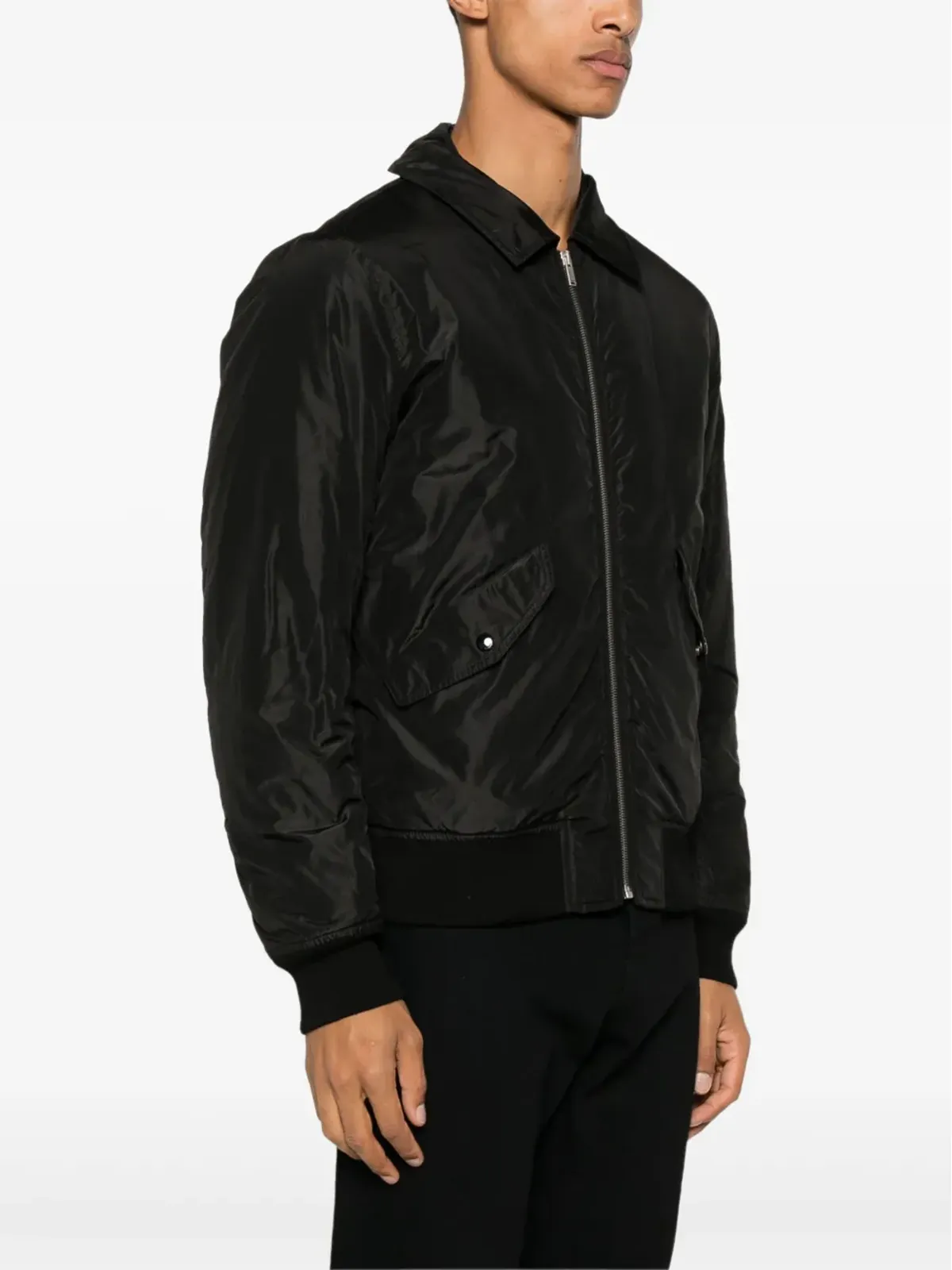 Saint Laurent シルクボンバージャケット - ブラック - 画像3
