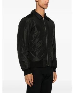 Saint Laurent シルクボンバージャケット - ブラック - サムネイル3