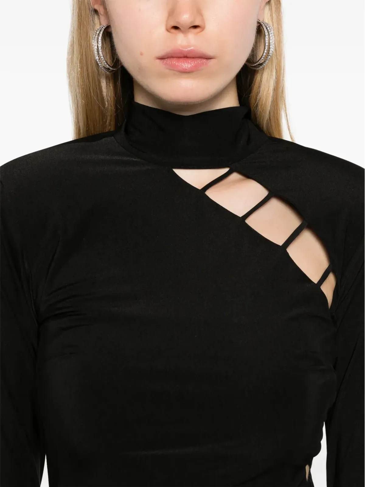 The New Arrivals Ilkyaz Ozel Xena In Deviant maxi dress - Black - 画像5