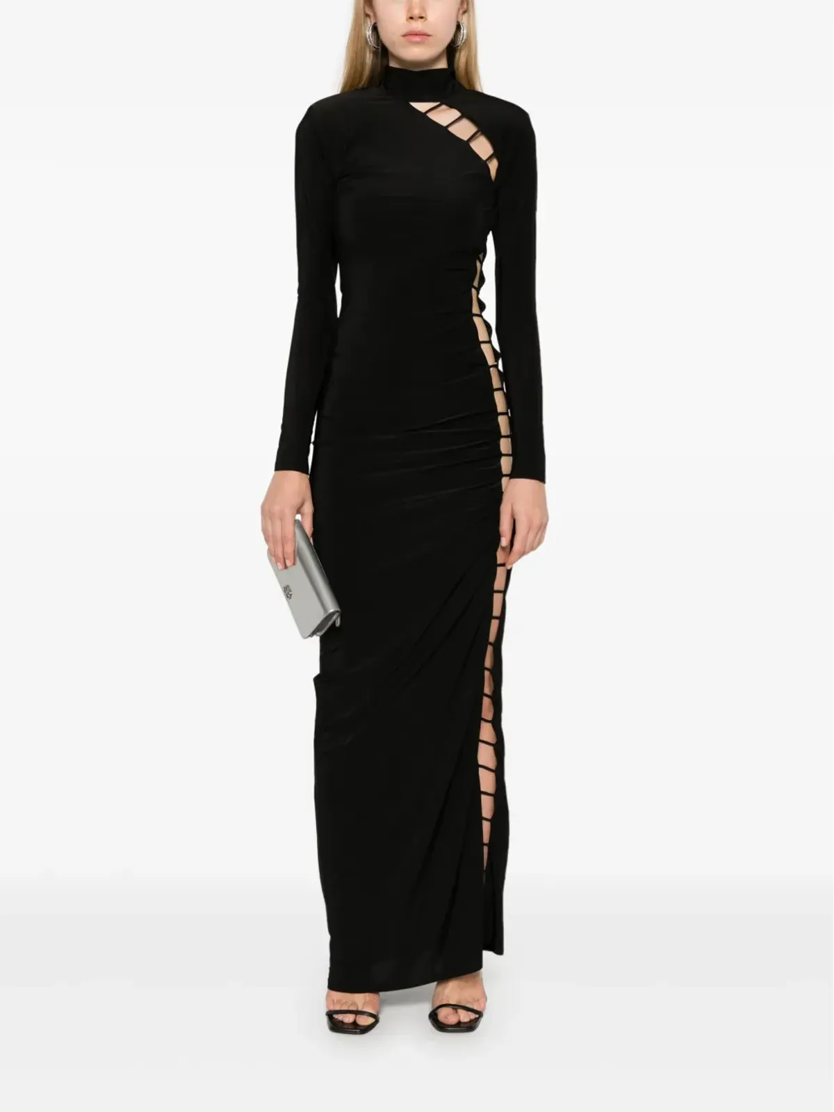 The New Arrivals Ilkyaz Ozel Xena In Deviant maxi dress - Black - 画像2