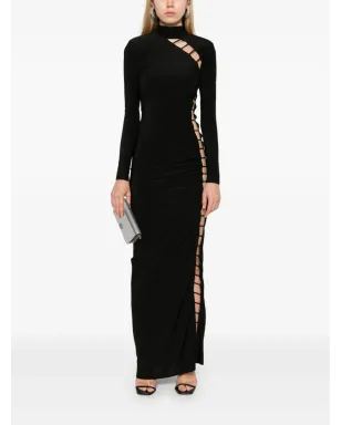 The New Arrivals Ilkyaz Ozel Xena In Deviant maxi dress - Black - サムネイル2