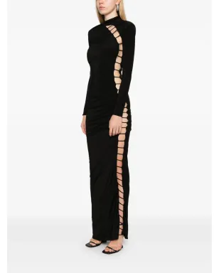 The New Arrivals Ilkyaz Ozel Xena In Deviant maxi dress - Black - サムネイル3